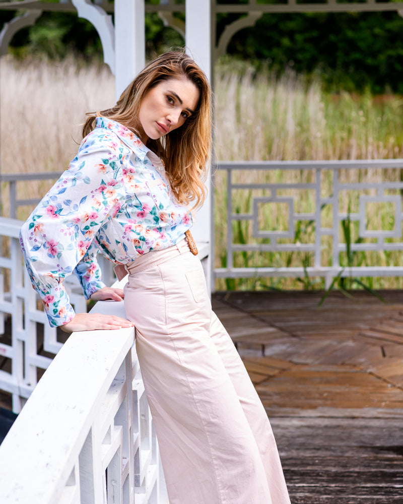 Jasmine Long Sleeve Floral Women's Business Shirt | Organic Cotton